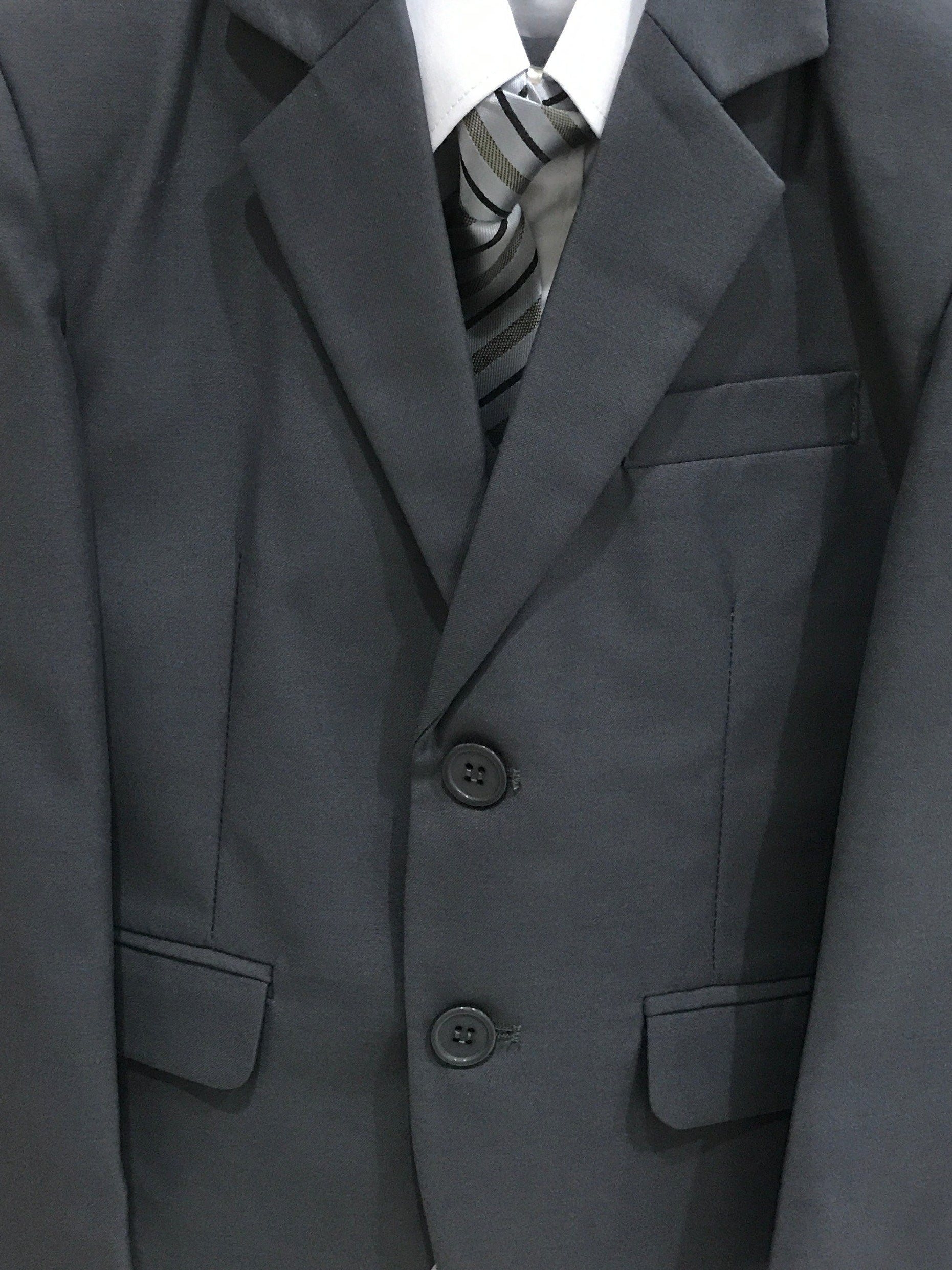 Boys Formal Suit Five Piece Gray Canada live  tie