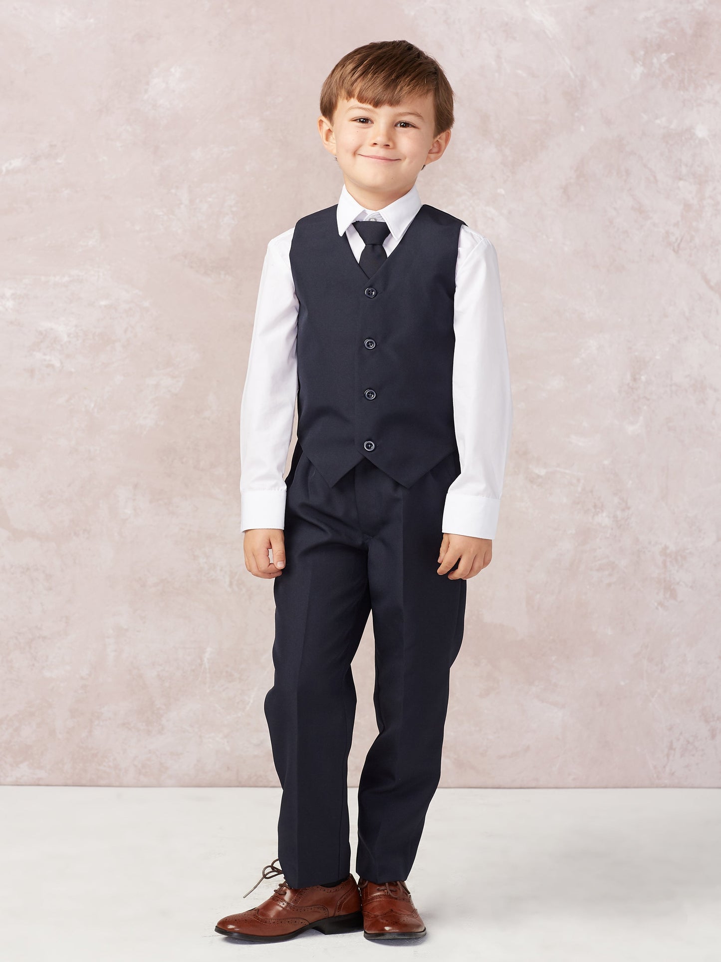Boys Formal Vest Set 4 Piece Navy Canada