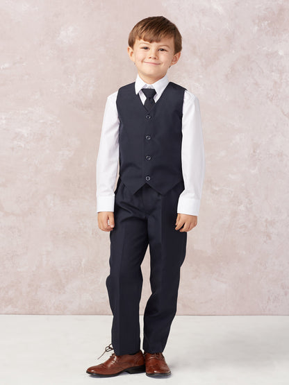 Boys Formal Vest Set 4 Piece Navy Canada