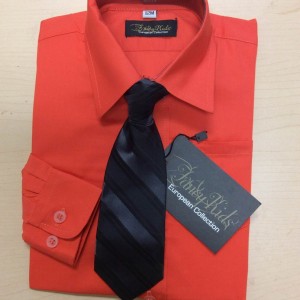 Boys Long Sleeve Dress Shirt & Tie – Formal Boys Dress Shirts with Neck Tie 2