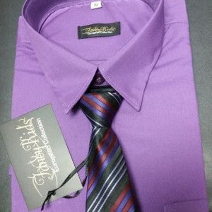 Boys Long Sleeve Dress Shirt & Tie – Formal Boys Dress Shirts with Neck Tie 3