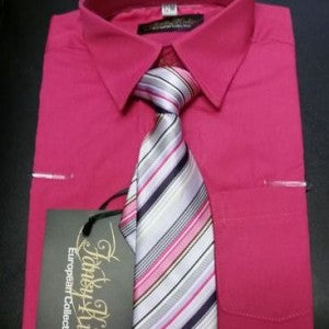 Boys Long Sleeve Dress Shirt & Tie – Formal Boys Dress Shirts with Neck Tie Canada 8