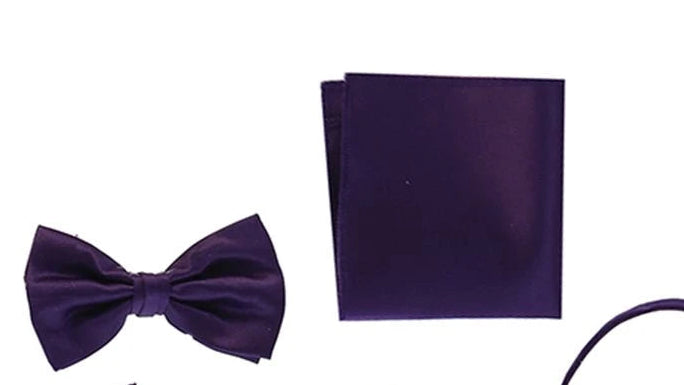 Boys Satin Vest Set with Bow Tie or Neck Tie  Canada –  eggplant