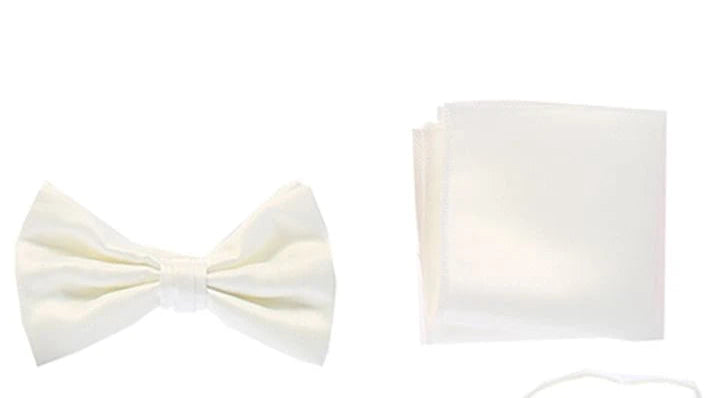 Boys Satin Vest Set with Bow Tie or Neck Tie  Canada – ivory