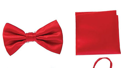 Boys Satin Vest Set with Bow Tie or Neck Tie  Canada – red 2