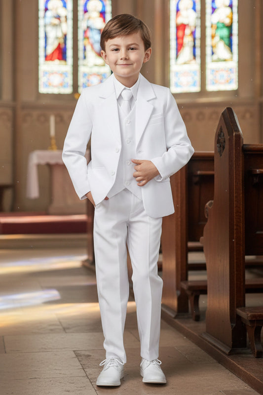 Boys Suit White First Communion Baptism Canada Front 
