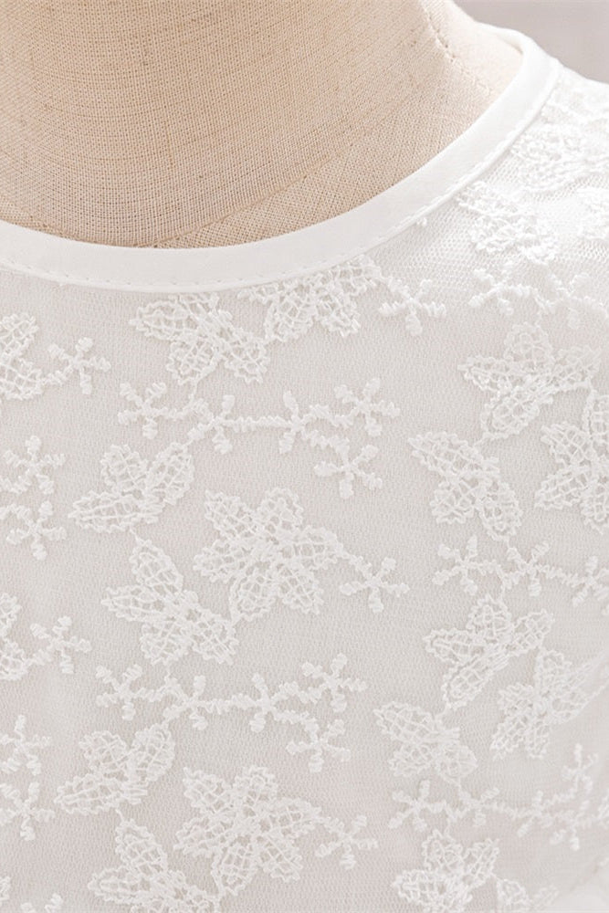 Butterfly Sleeve Baptism Christening Dress White Canada top