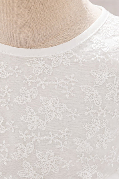 Butterfly Sleeve Baptism Christening Dress White Canada top