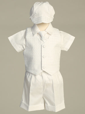 Checkered Vest Short Set With Necktie Boys Baptism Christening Canada