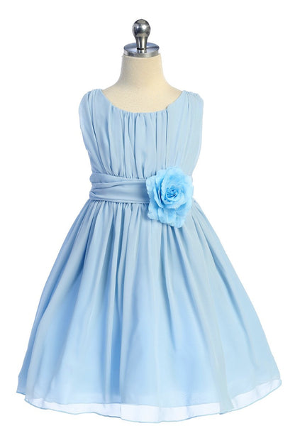 Chiffon Rushed Top Girls Party Dress Multi Colours Canada