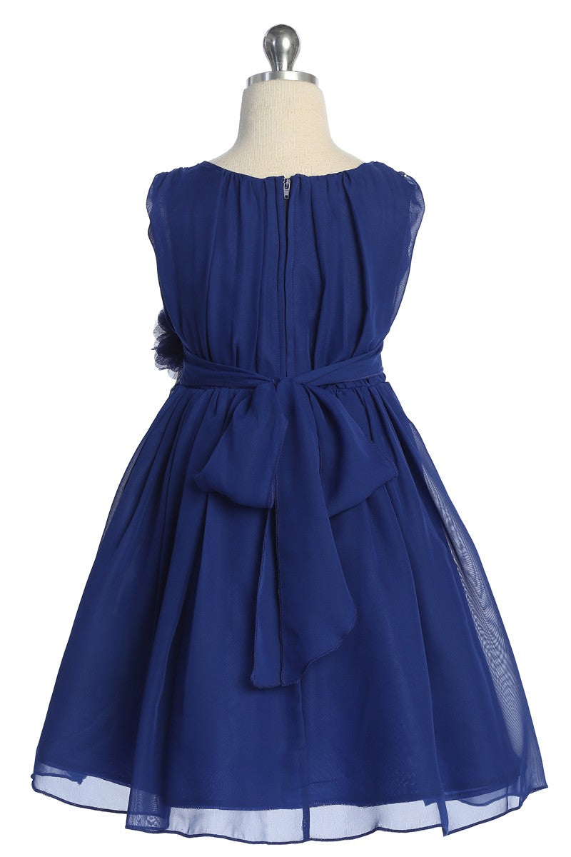 Chiffon Rushed Top Girls Party Dress Multi Colours Canada royal back