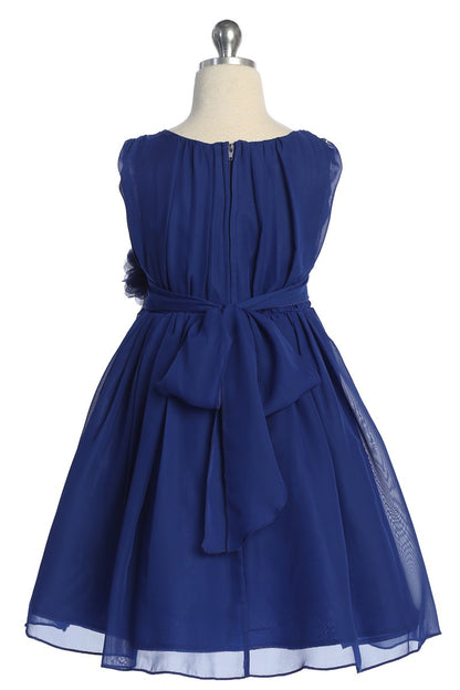 Chiffon Rushed Top Girls Party Dress Multi Colours Canada royal back