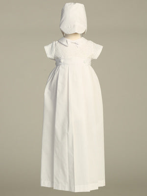 Cotton Basketweave Detachable Boys Gown Baptism Christening Canada
