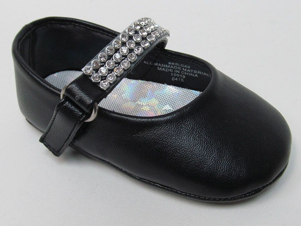 Diamond Strap Infant Girls Shoe White Ivory Silver Black Canada 2