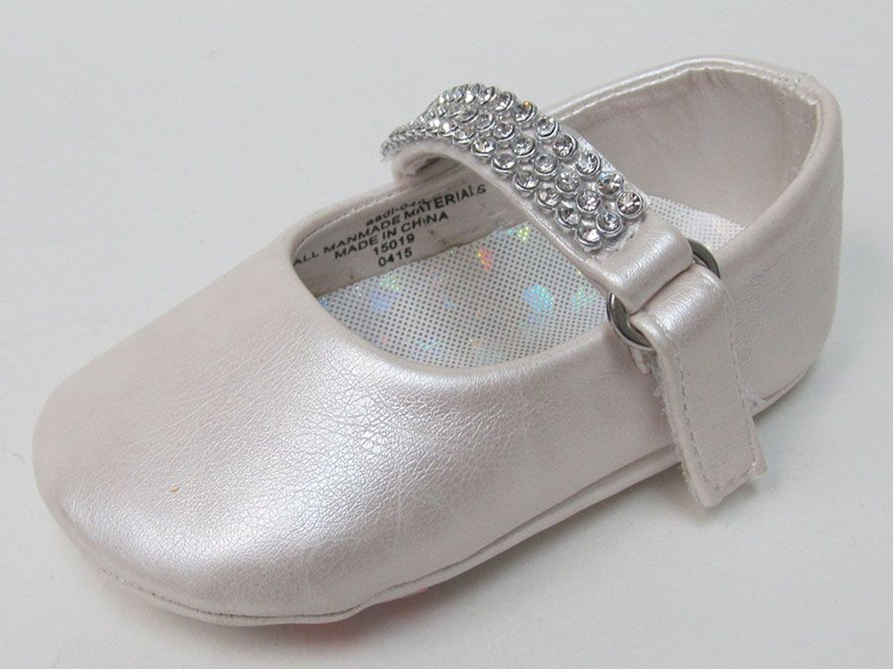 Diamond Strap Infant Girls Shoe White Ivory Silver Black Canada 3