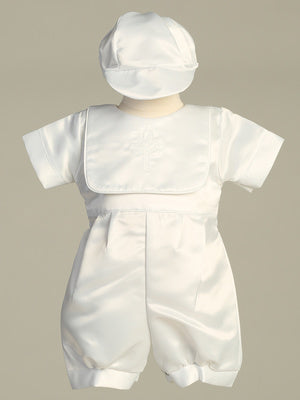 Embroidered Cross & Holy Spirit Boys Romper Baptism Christening Canada chart 2