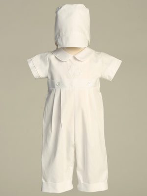 Embroidered Shamrock Boys Romper Baptism Christening Cotton Mix Canada romper