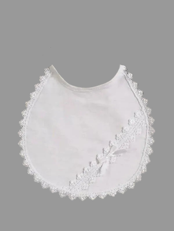 FK white cotton lace trim bib girls Canada