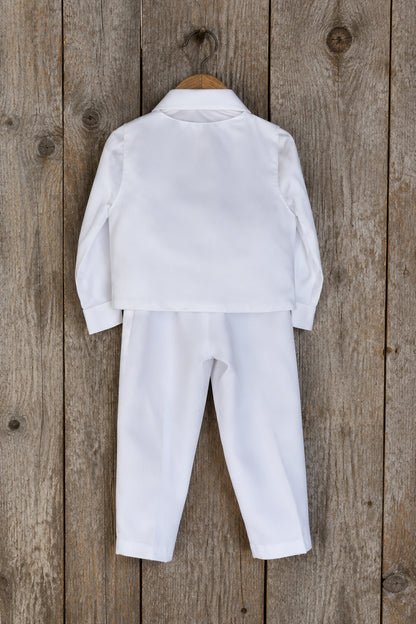 Fancy Affordable Baby  & Boys 5 piece Tuxedo Ivory White Canada Wide live back vest