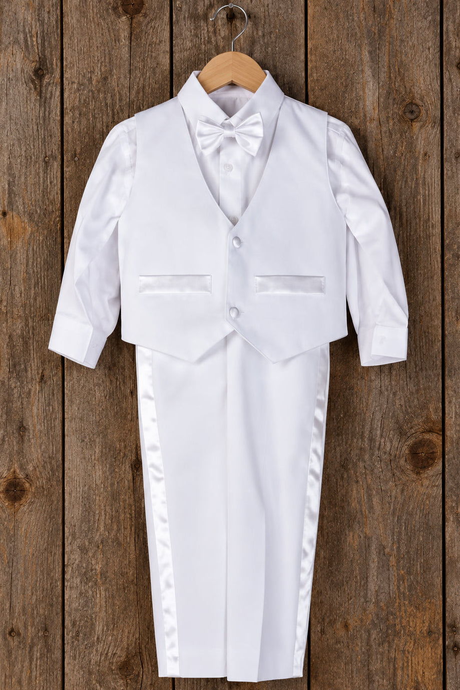 Fancy Affordable baby Boys 5 piece Tuxedo Ivory White Canada Wide