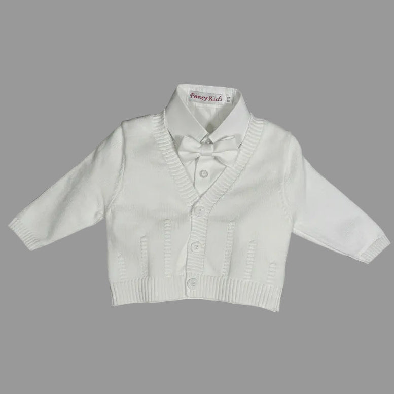 Fancy Boys Knit Cardigan Set Baptism Christening White Ivory 4 Piece Canada top