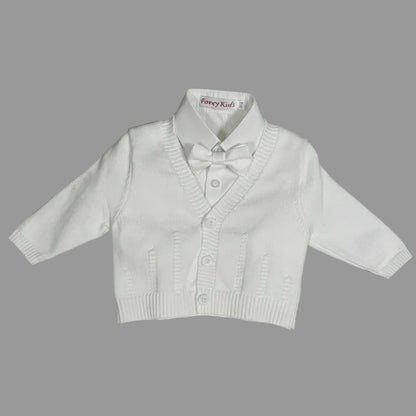 Fancy Boys Knit Cardigan Set Baptism Christening White Ivory 4 Piece Canada top