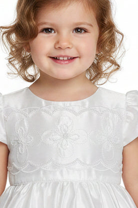 Fancy Embellished Short Baptism Christening Dress White Canada