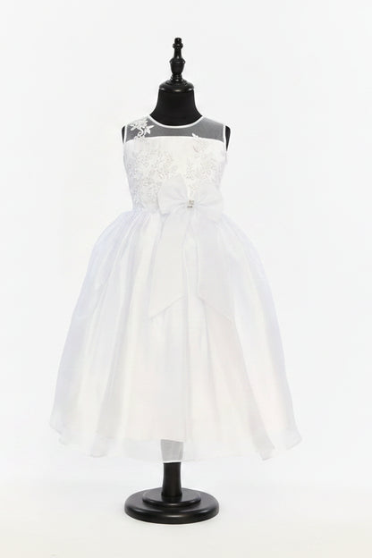 Fancy Extravagant Bow Flower Girl Dress Tea Length Multi Colour Canada mani