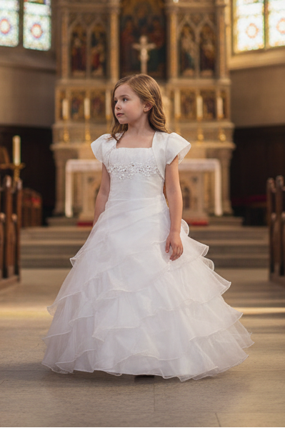 Fancy Flamingo Girls Formal First Communion Gown White Canada
