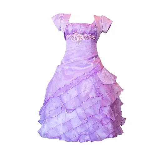 Fancy Flamingo Girls Formal Gown lilac Front View Canada