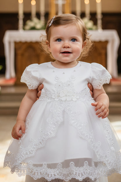Fancy Girls Baptism 4 Piece Dress Set White Canada dress
