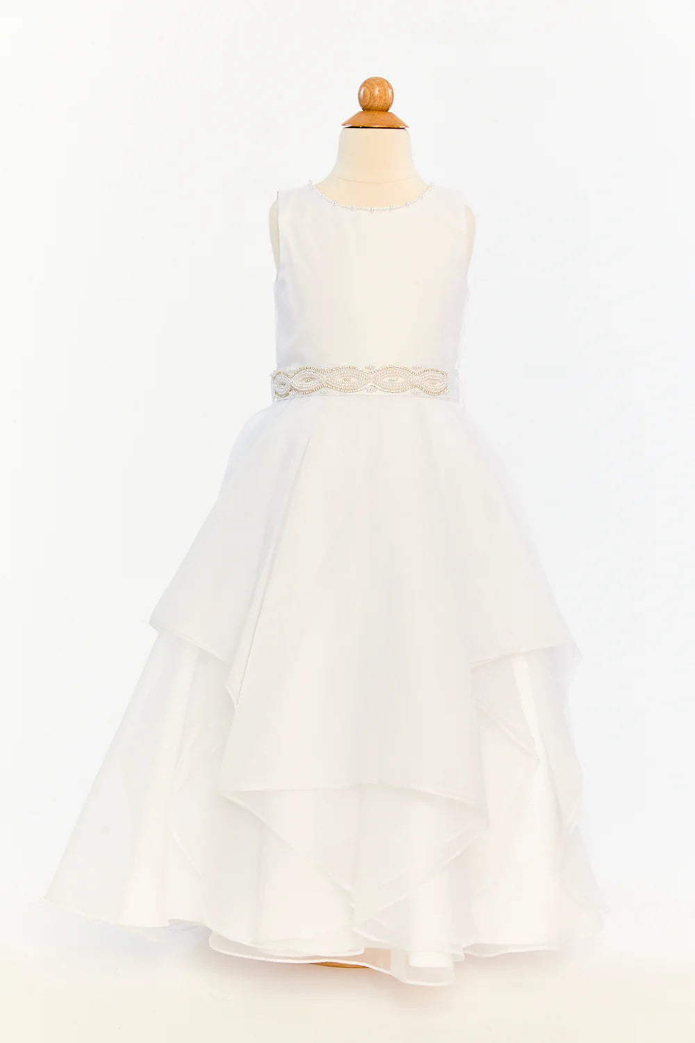 Fancy Girls Handkerchief Skirt Long Gown Organza White Canada 3