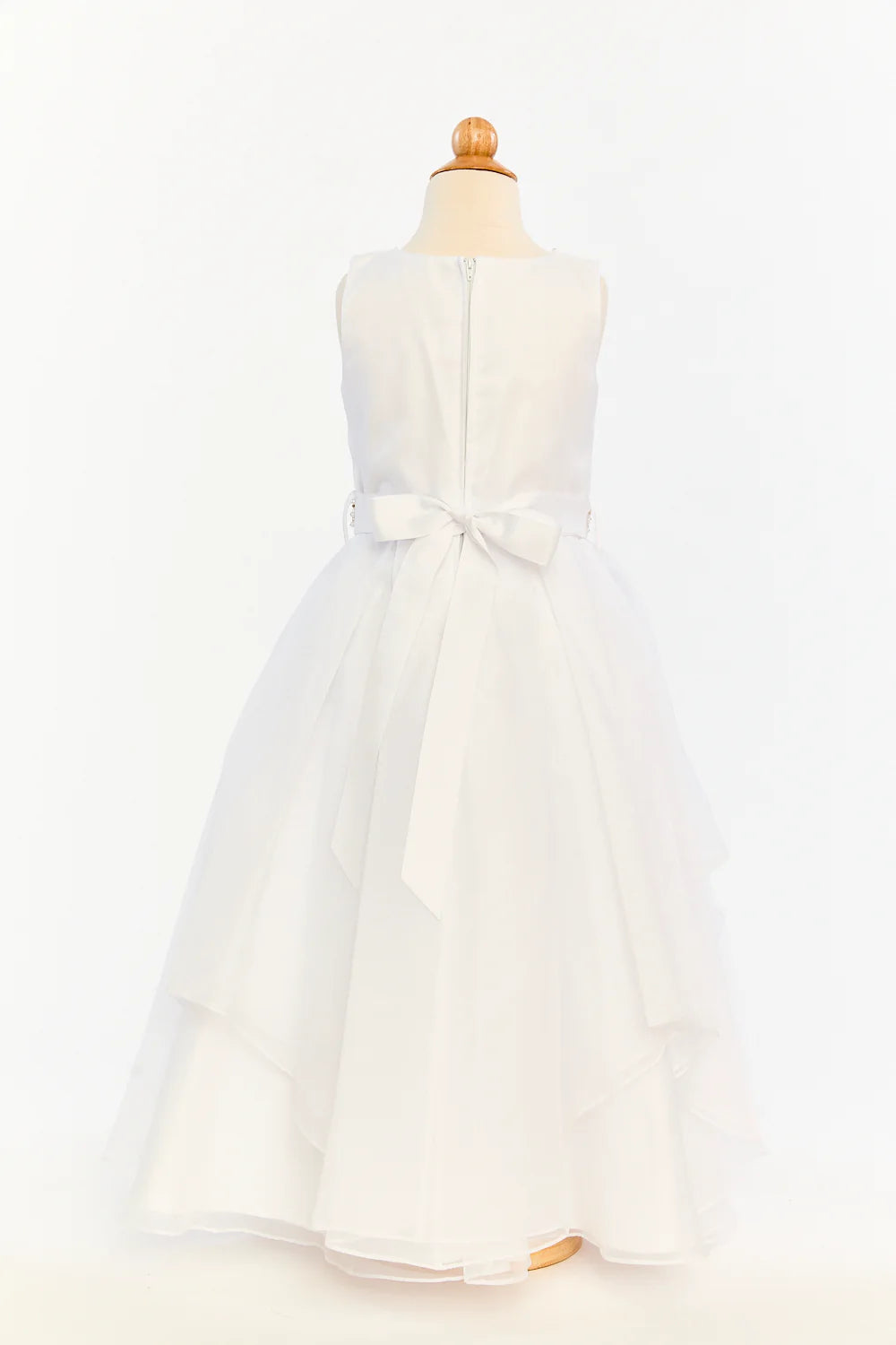 Fancy Girls Handkerchief Skirt Long Gown Organza White Canada back