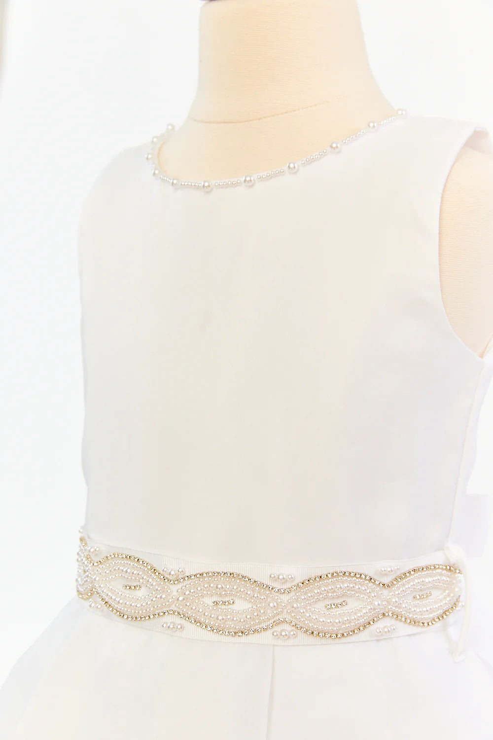 Fancy Girls Handkerchief Skirt Long Gown Organza White Canada close belt