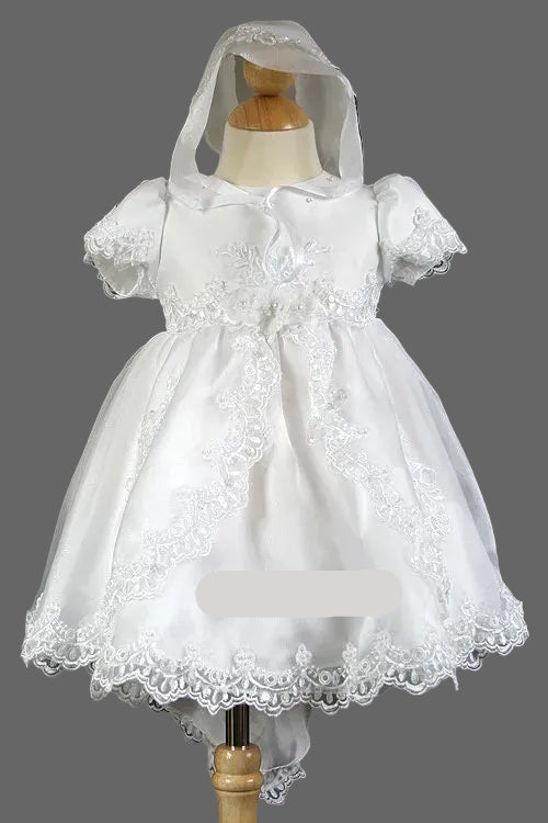 Fancy Girls High Low Baptism Christening Dress White Canada
