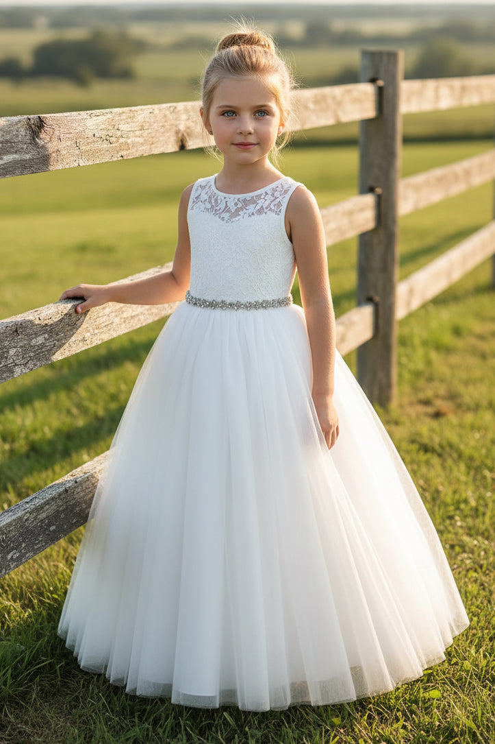 Fancy Lace Top Sweetheart Neck Holly First Communion Gown Canada live rail