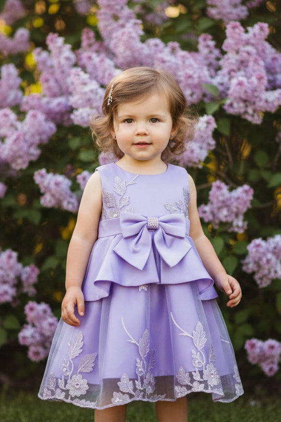 Fancy Pendulum Skirt Formal Infant Baby Dress Lilac Canada 