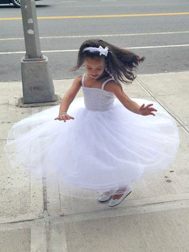 Fancy Seed Pearl Top Girls Long Dress & Bolero White Canada spin