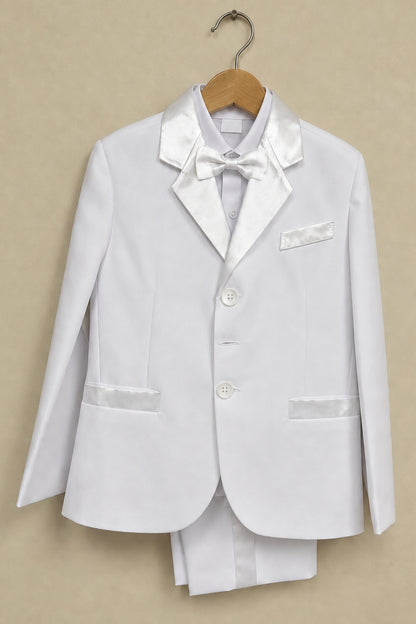 Fancy afordable Boys 5 piece Tuxedo Ivory White Canada Wide hanger 