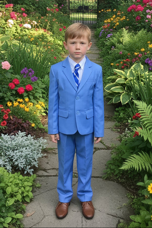 Five Piece Boys Suit Light Blue Fancy Canada