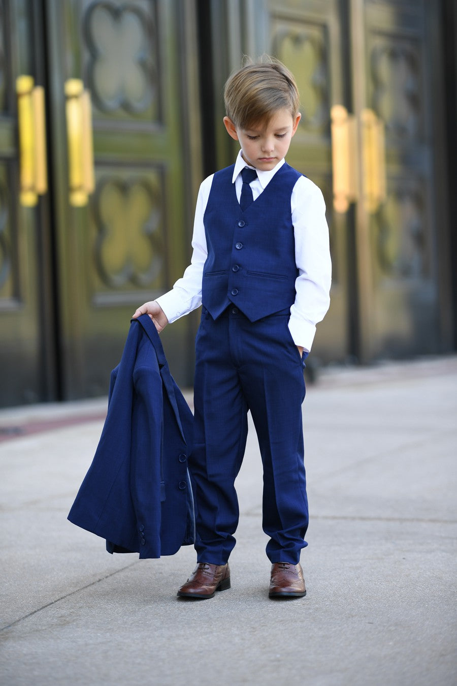 Five Piece Boys suit  Front View Jacket Off Canada