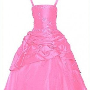 Girls Ball Gown Lilac With Matching Shawl Canada fuchsia Front View