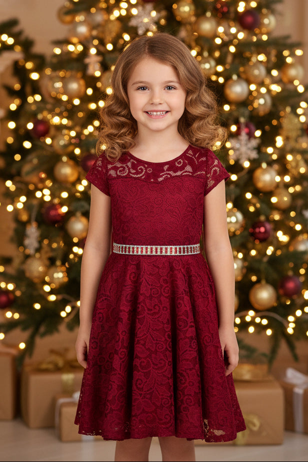 Girls Lace Holiday Dress Multi Colour Canada – Grandma's Little Darlings