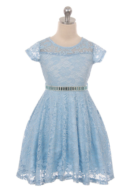 Girls Lace Party Dress Multi Colour Canada light blue