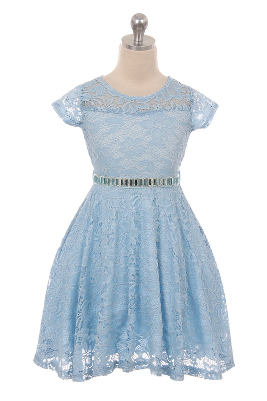 Girls Lace Party Dress Multi Colour Canada light blue