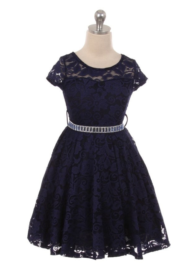 Girls Lace Party Dress Multi Colour Canada navy