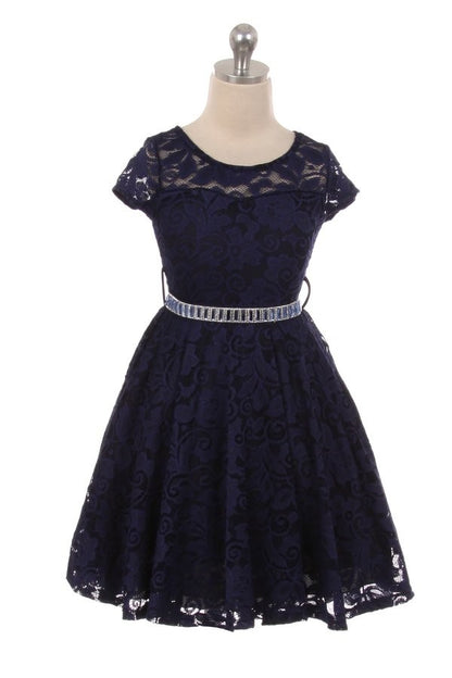 Girls Lace Party Dress Multi Colour Canada navy