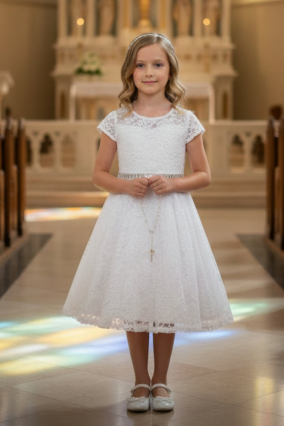 Girls Lace Party Dress Multi Colour Canada white