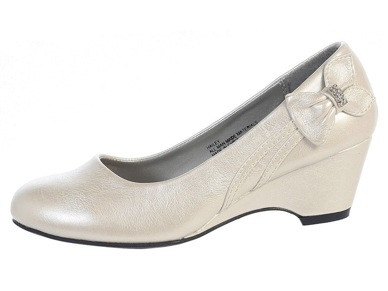 Girls Wedge Dress Shoe White Ivory Canada i