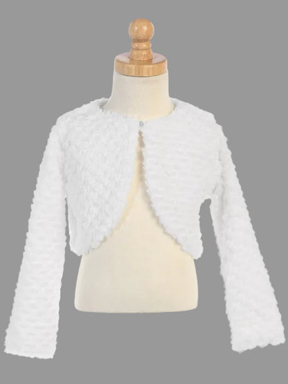 lito Girls Cuddle Fur Bolero White & Ivory Canada